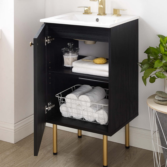 Chaucer Bathroom Vanity with White Basin Included