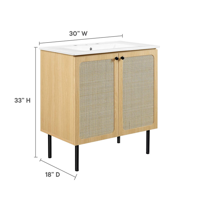 Chaucer Bathroom Vanity with White Basin Included