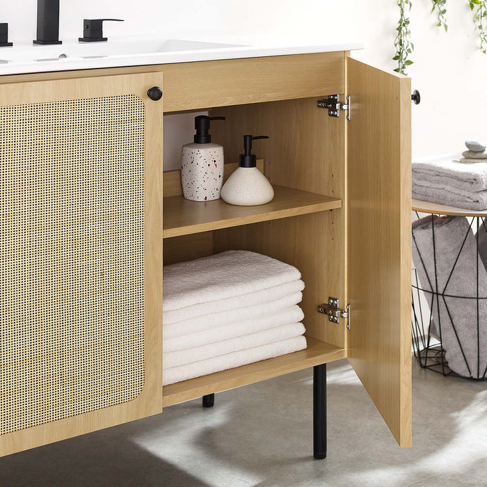 Chaucer Bathroom Vanity with White Basin Included