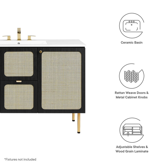 Chaucer 48" Bathroom Vanity with White Basin Included