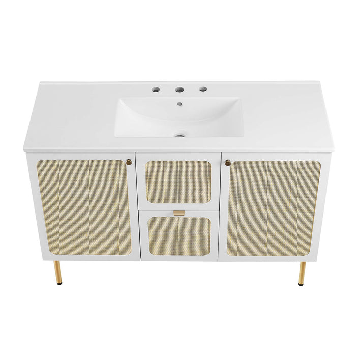 Chaucer 48" Bathroom Vanity with White Basin Included