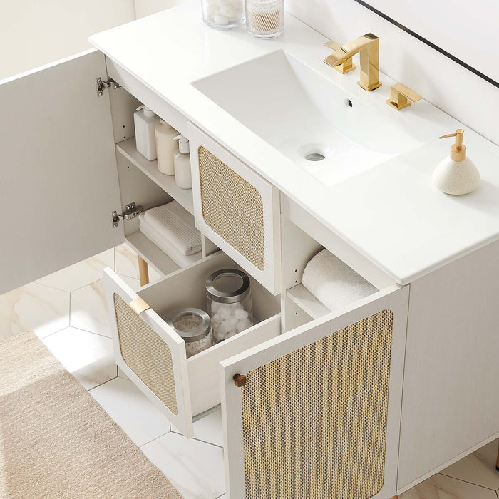 Chaucer 48" Bathroom Vanity with White Basin Included