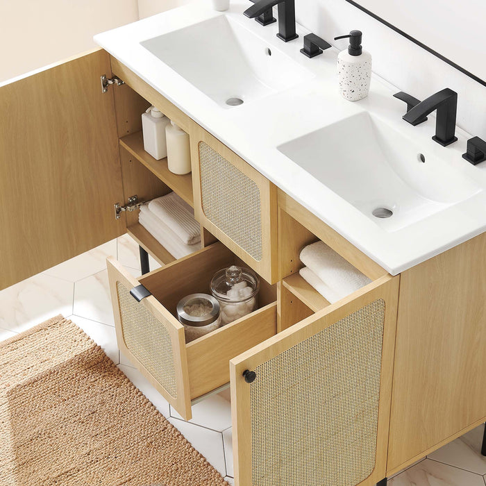 Chaucer 48" Bathroom Vanity with White Basin Included