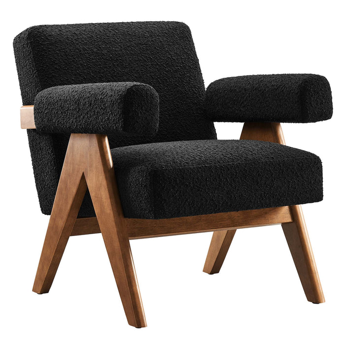 Lyra Boucle Fabric Armchair - Set of 2