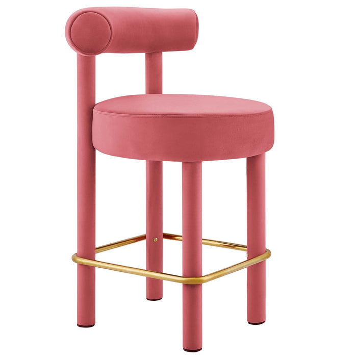 Toulouse Performance Velvet Counter Stool - Set of 2