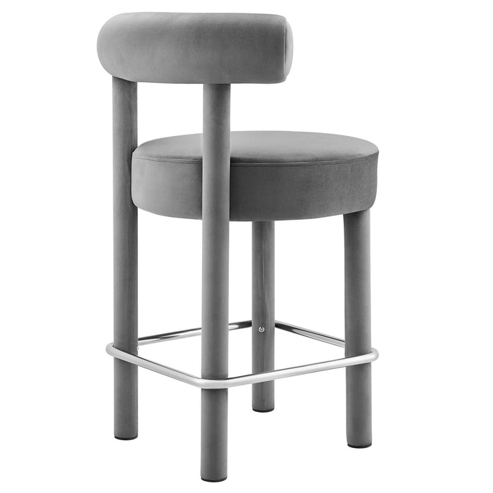 Toulouse Performance Velvet Counter Stool - Set of 2