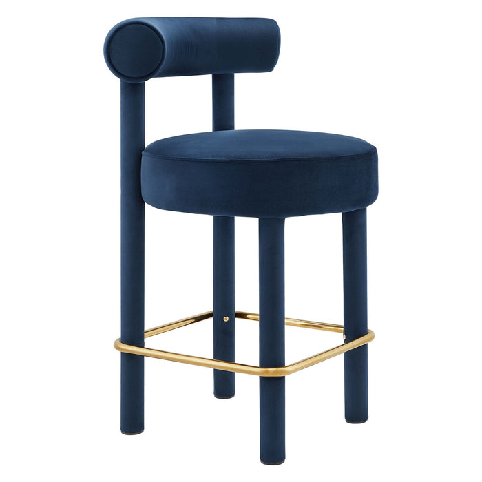 Toulouse Performance Velvet Counter Stool - Set of 2