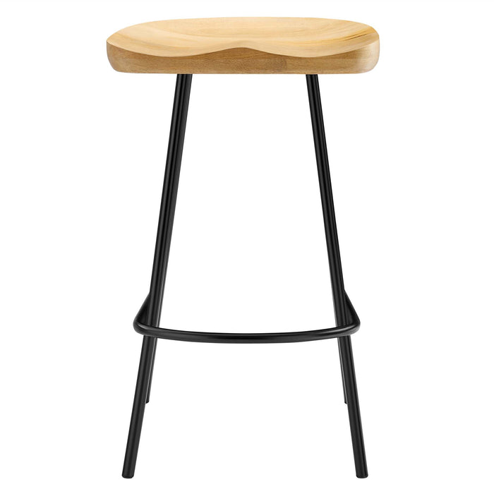 Concord Backless Wood Counter Stools - Set of 2