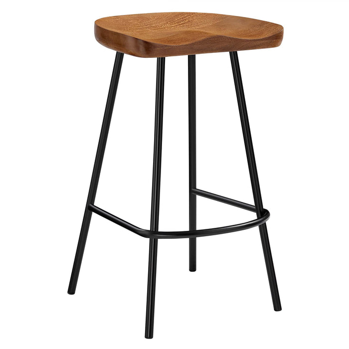 Concord Backless Wood Counter Stools - Set of 2