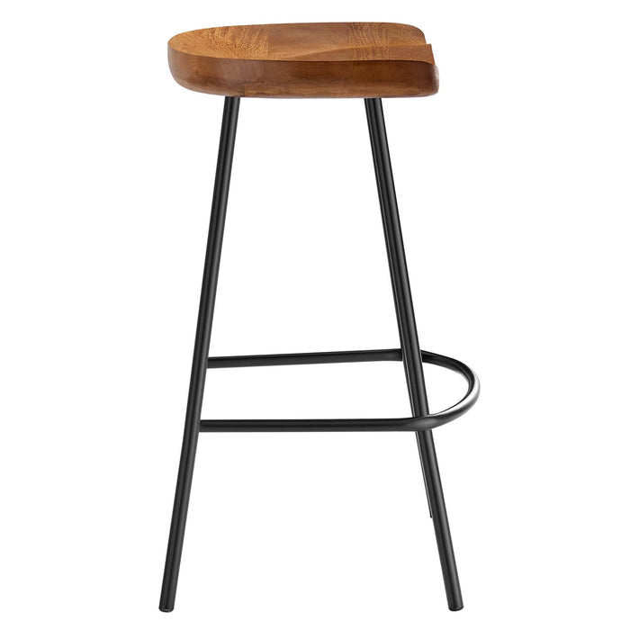 Concord Backless Wood Counter Stools - Set of 2