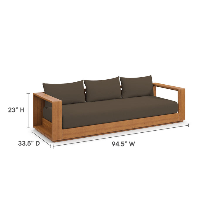 Tahoe Outdoor Patio Acacia Wood Sofa