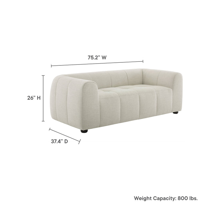 Liana   Upholstered Fabric Loveseat