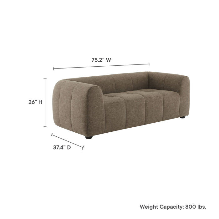 Liana   Upholstered Fabric Loveseat