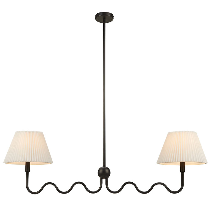 Wave Squiggle 2-Arm Pendant Light