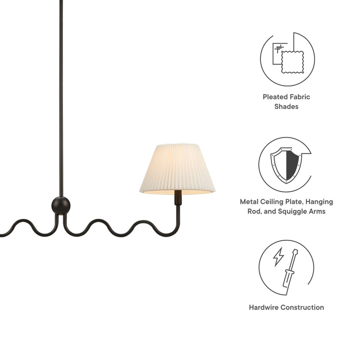 Wave Squiggle 2-Arm Pendant Light