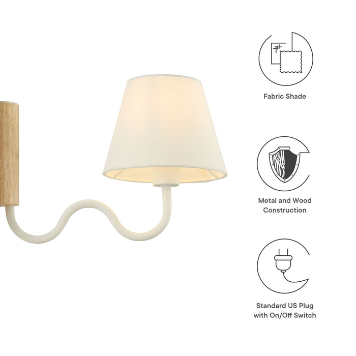 Sunlit Squiggle Arm Wall Sconce