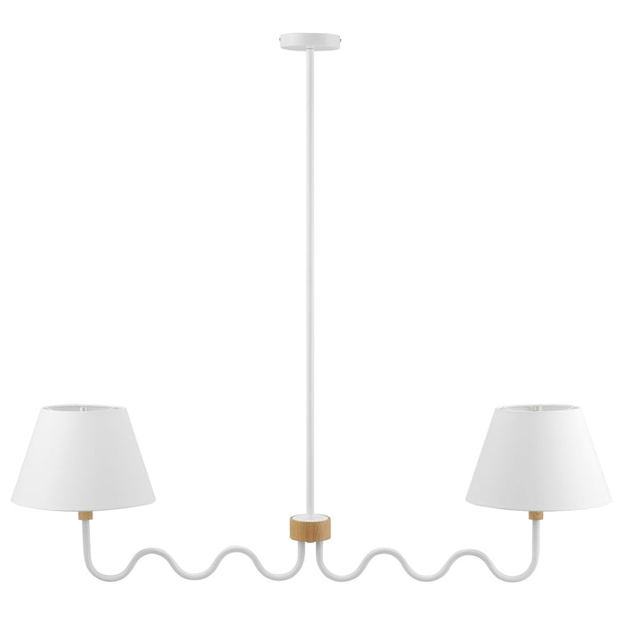 Sunlit Squiggle 2-Arm Pendant Light