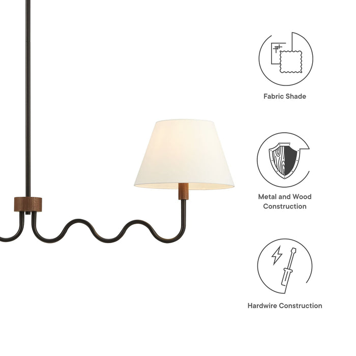 Sunlit Squiggle 2-Arm Pendant Light