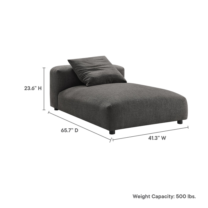 Solace  Modular Upholstered Fabric Armless Chaise Lounge