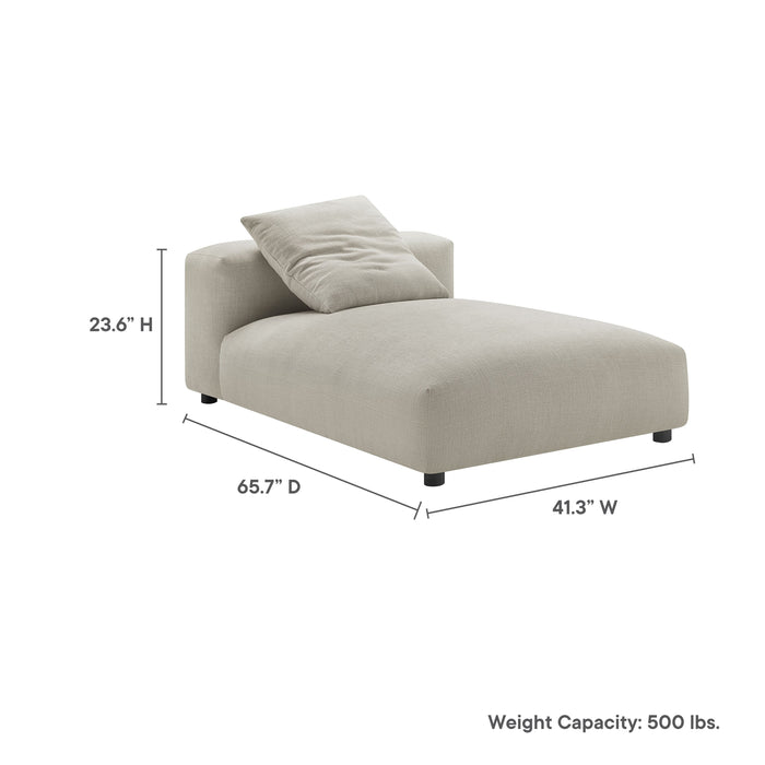 Solace  Modular Upholstered Fabric Armless Chaise Lounge