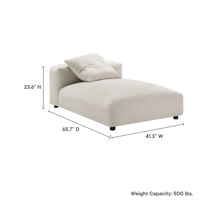 Solace  Modular Upholstered Fabric Armless Chaise Lounge