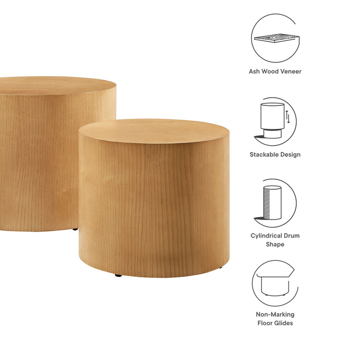 Amani  Round Nesting  Coffee Tables Set of 2