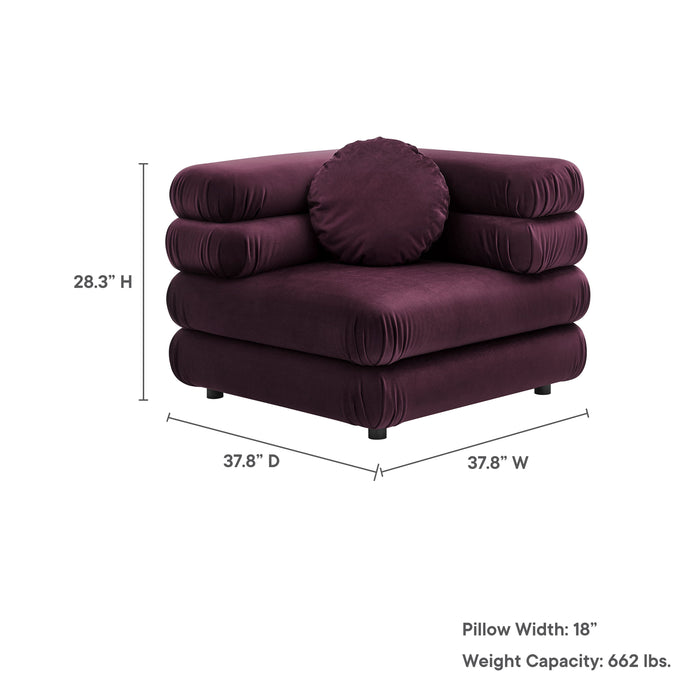 Jubilee Modular Performance Velvet Corner Chair