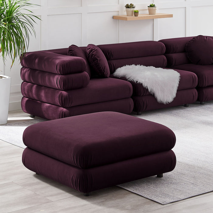 Jubilee Modular Performance Velvet Ottoman