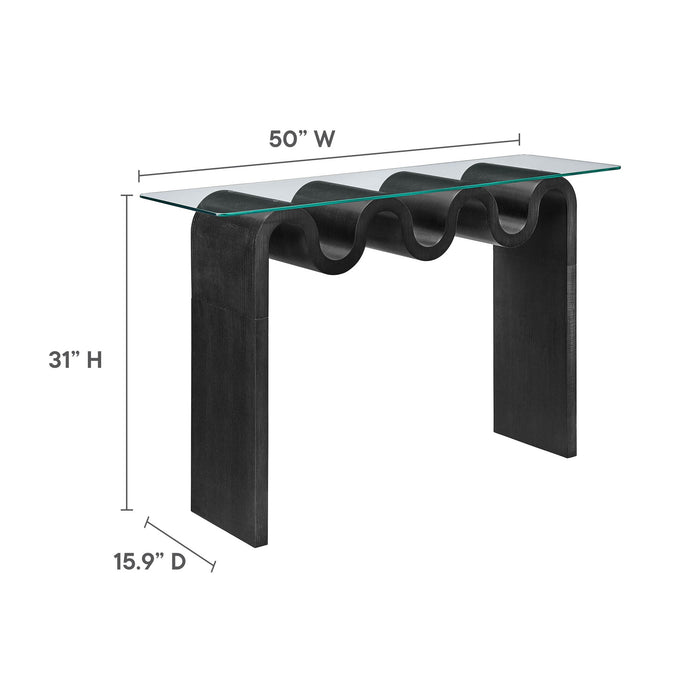 Ondine Glass Top 50" Console Table