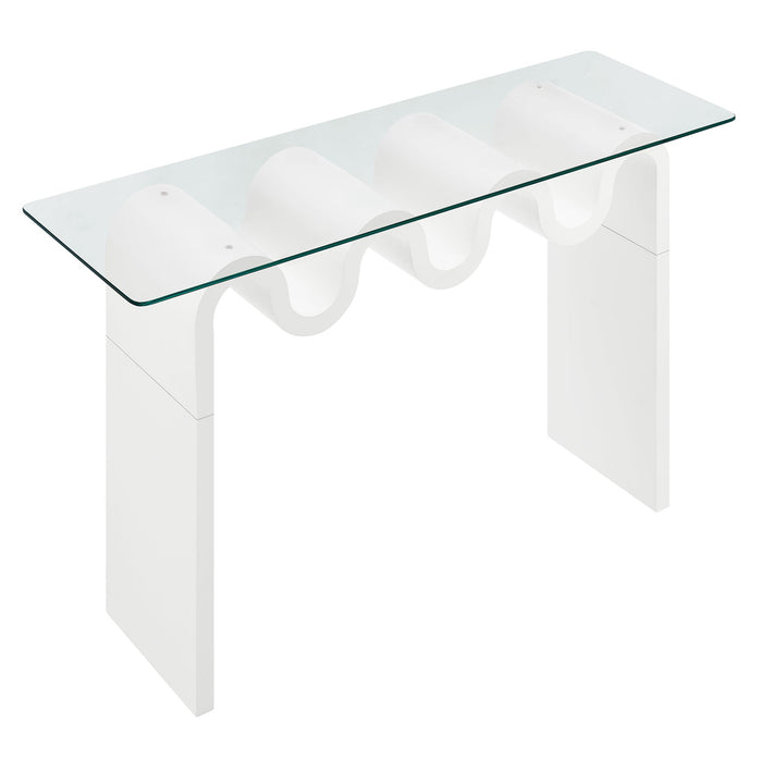 Ondine Glass Top 50" Console Table