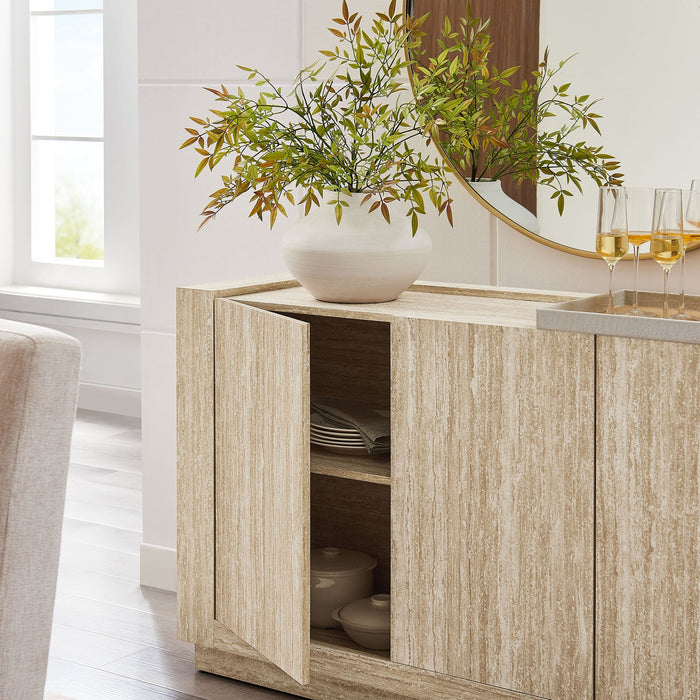 Hollis 59" Travertine Sideboard