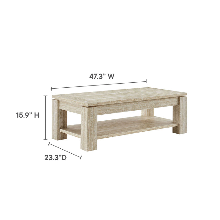 Hollis Travertine Coffee Table