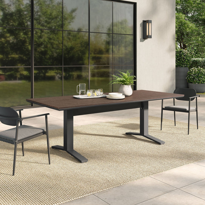 Gavelston 91" Outdoor Patio Aluminum Dining Table