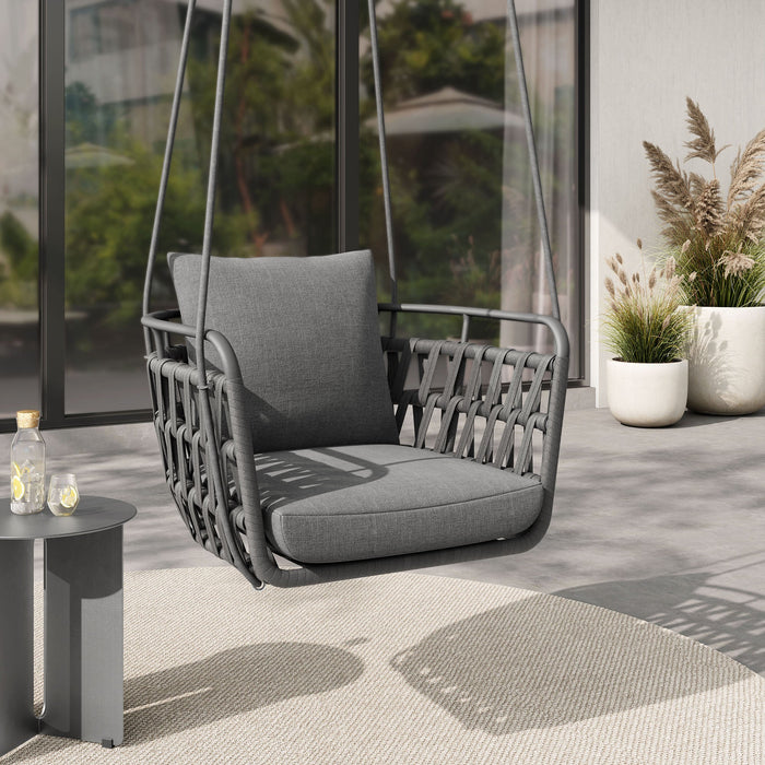 Kaliah Outdoor Patio Aluminum Swing Chair