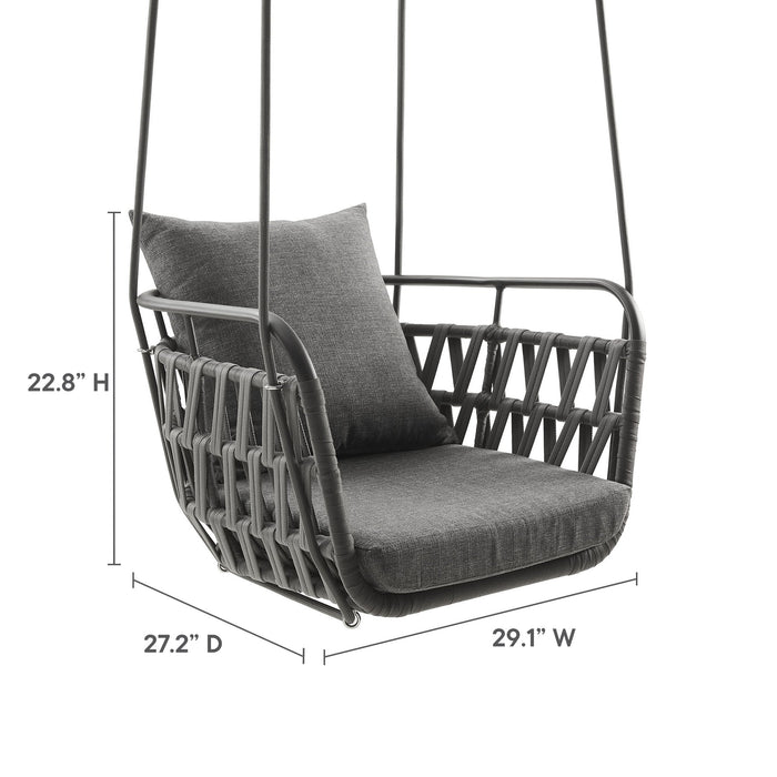 Kaliah Outdoor Patio Aluminum Swing Chair