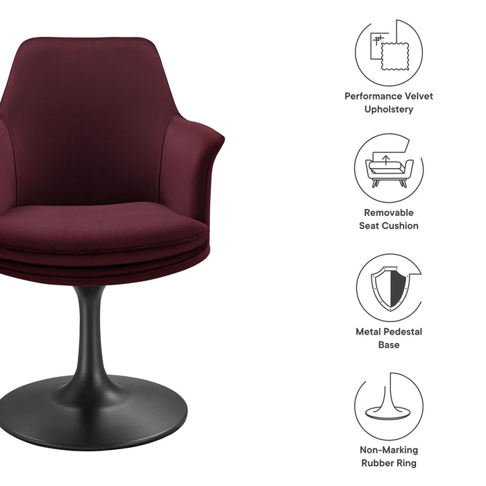 Lippa Swivel Dining Armchair