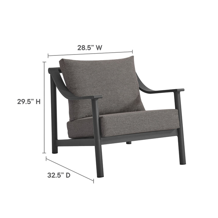 Terrace Outdoor Patio Aluminum Accent Armchair