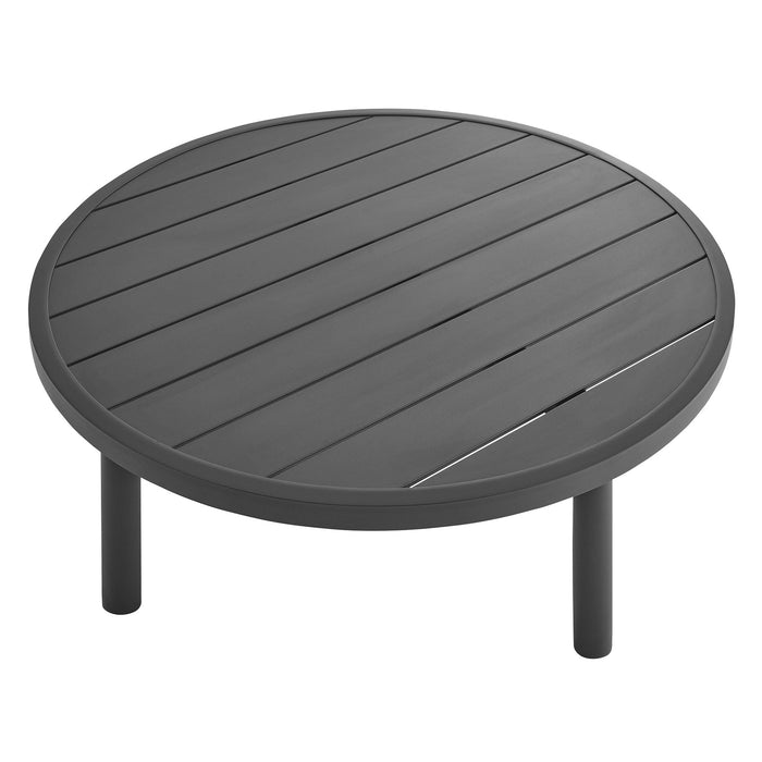 Terrace 35" Outdoor Patio Aluminum Round Coffee Table