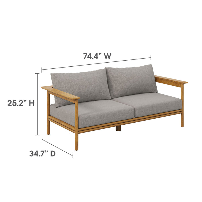 Wren Outdoor Patio Teak Wood Sofa