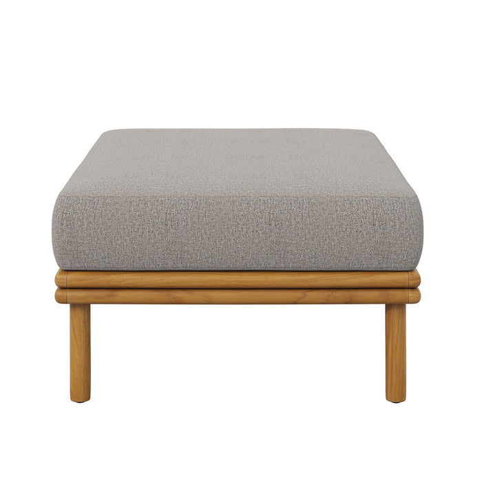 Wren Outdoor Patio Teak Wood Ottoman