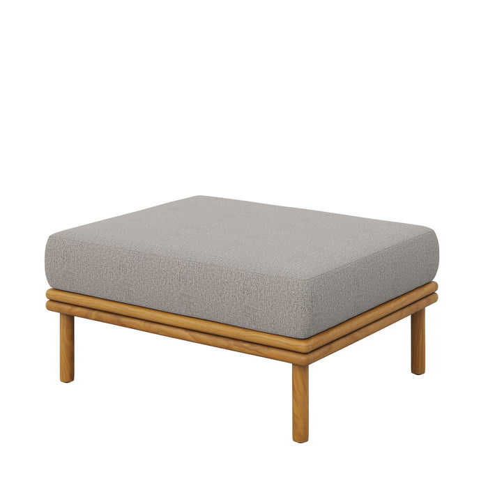 Wren Outdoor Patio Teak Wood Ottoman