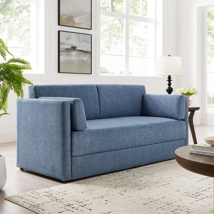 Linden Upholstered Heathered Chenille Sofa