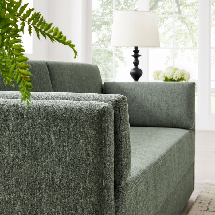 Linden Upholstered Heathered Chenille Sofa