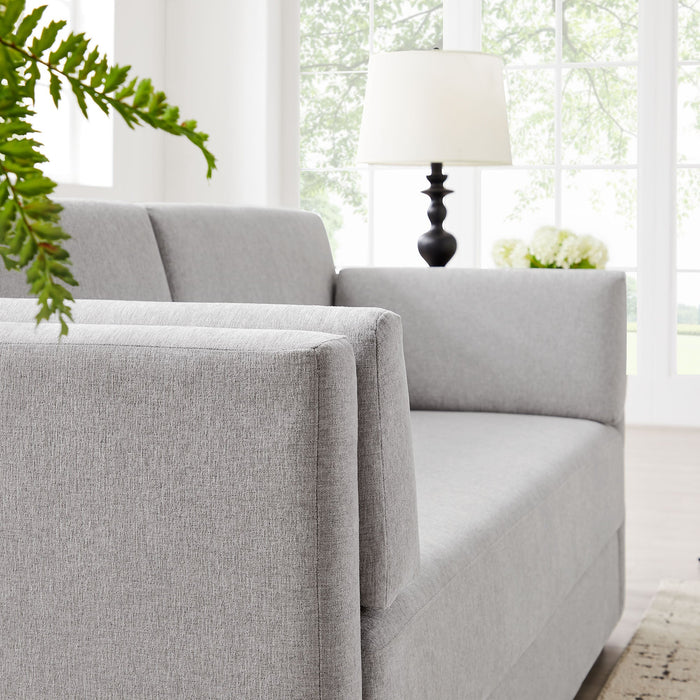 Linden Upholstered Heathered Chenille Sofa