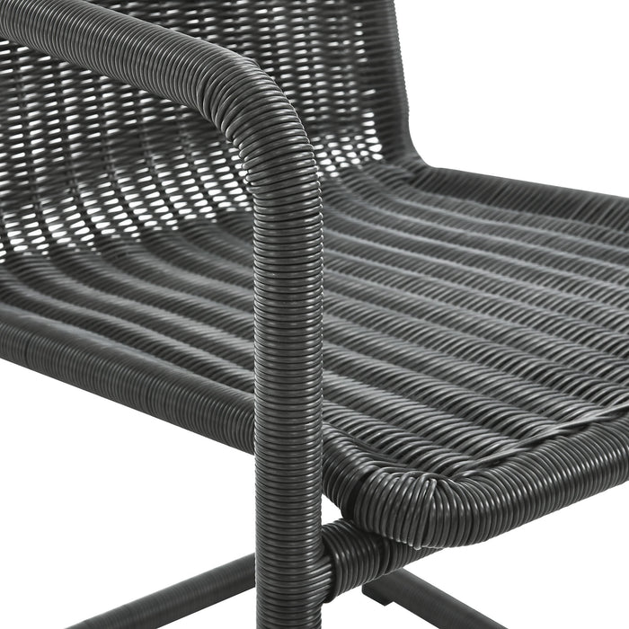 Abacus Outdoor Patio Wicker Dining Chairs Set of 2