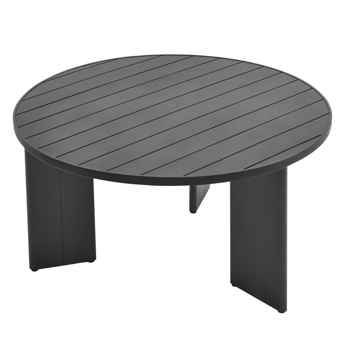 Tahoe Round Outdoor Patio Aluminum Dining Table