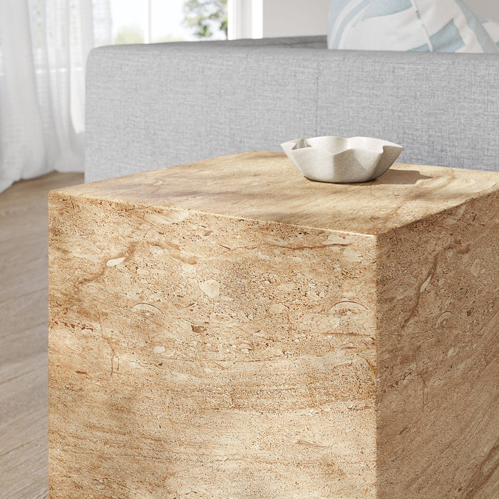 Jordana Square Plinth Indoor - Outdoor Patio Concrete Side Table