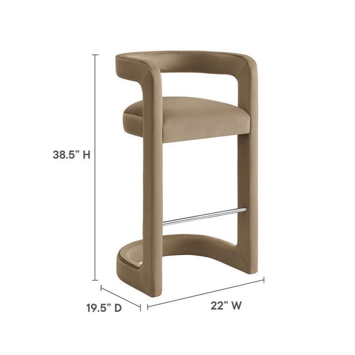 Winslow Performance Velvet Bar Stool