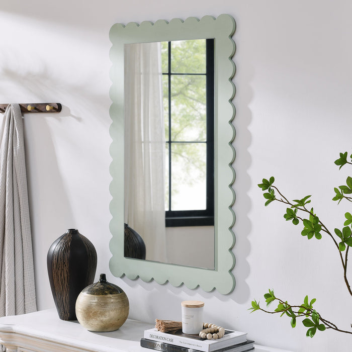 Emmeline Scalloped Rectangle Wall Mirror