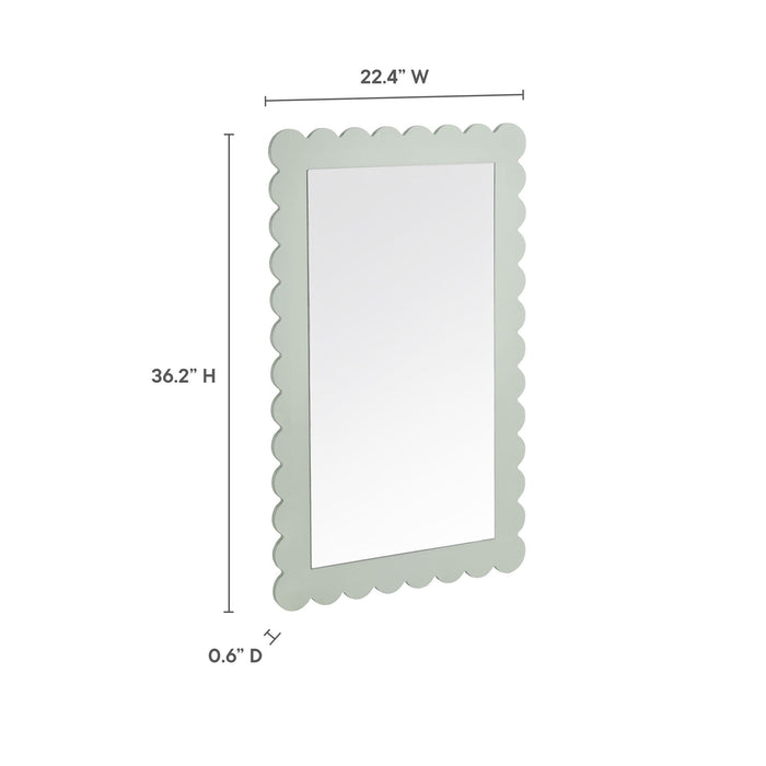 Emmeline Scalloped Rectangle Wall Mirror